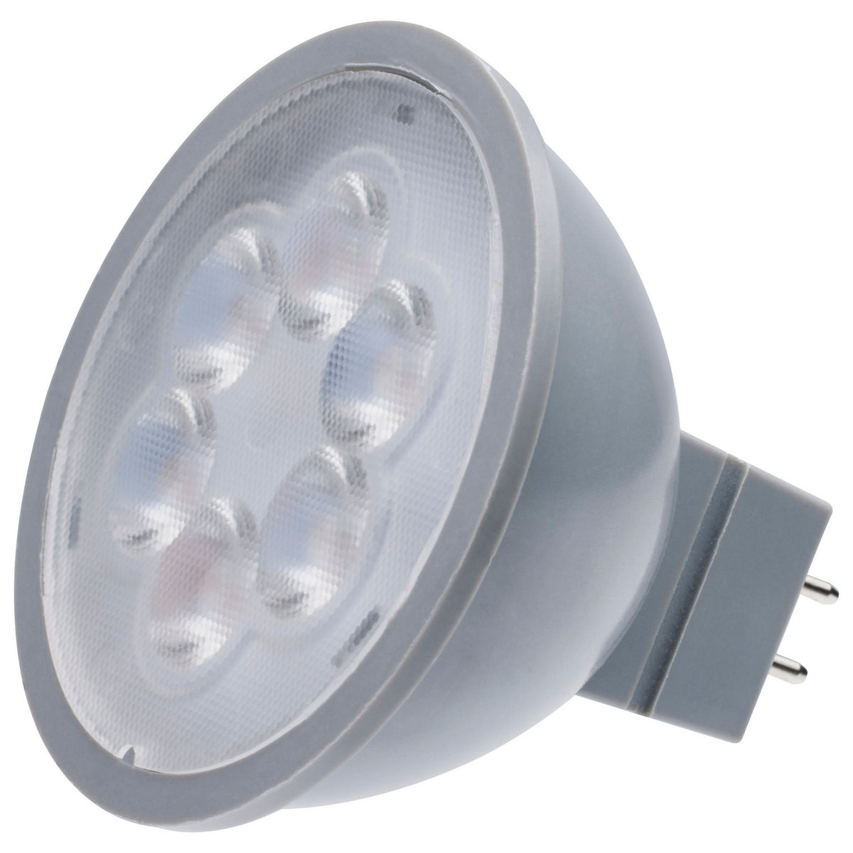 (4-Pack) Satco S11389 4.5W LED MR16 MR Bulb, GU5.3 Base, 3000K, 360 Lumens, Gray