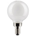 (4-Pack) Satco S21202 3W LED G16.5 Globe Bulb, E12 Base, 2700K, 200 Lumens, White