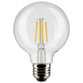 (4-Pack) Satco S21234 6W LED G25 Globe Bulb, E26 Base, 2700K, 500 Lumens, Clear