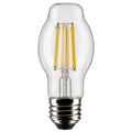 (4-Pack) Satco S21334 8W LED BT15 BT Bulb, E26 Base, 2700K, 800 Lumens, Clear