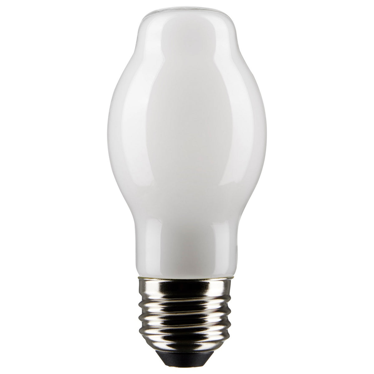 (4-Pack) Satco S21337 8W LED BT15 BT Bulb, E26 Base, 2700K, 800 Lumens, White