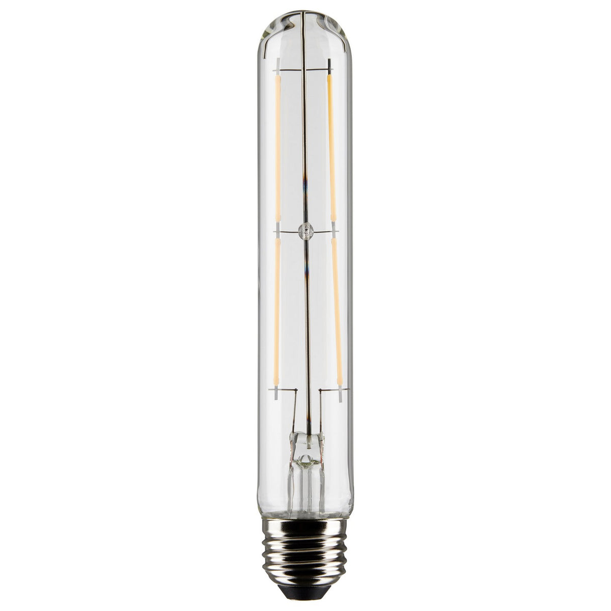 (4-Pack) Satco S21355 8W LED T9 Tubular Bulb, E26 Base, 3000K, 800 Lumens, Clear