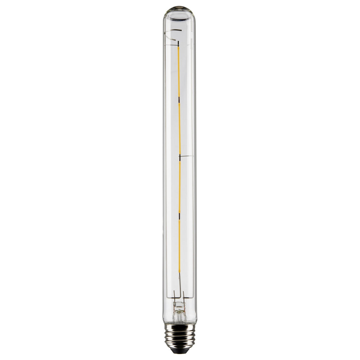 (4-Pack) Satco S21359 8W LED T9 Tubular Bulb, E26 Base, 3000K, 800 Lumens, Clear