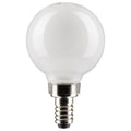 (4-Pack) Satco S21812 4.5W LED G16.5 Globe Bulb, E12 Base, 2700K, 350 Lumens, White
