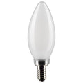 (4-Pack) Satco S21830 5.5W LED B11 Torpedo Bulb, E12 Base, 2700K, 500 Lumens, Frost