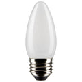 (4-Pack) Satco S21833 3W LED B11 Torpedo Bulb, E26 Base, 2700K, 250 Lumens, Frost