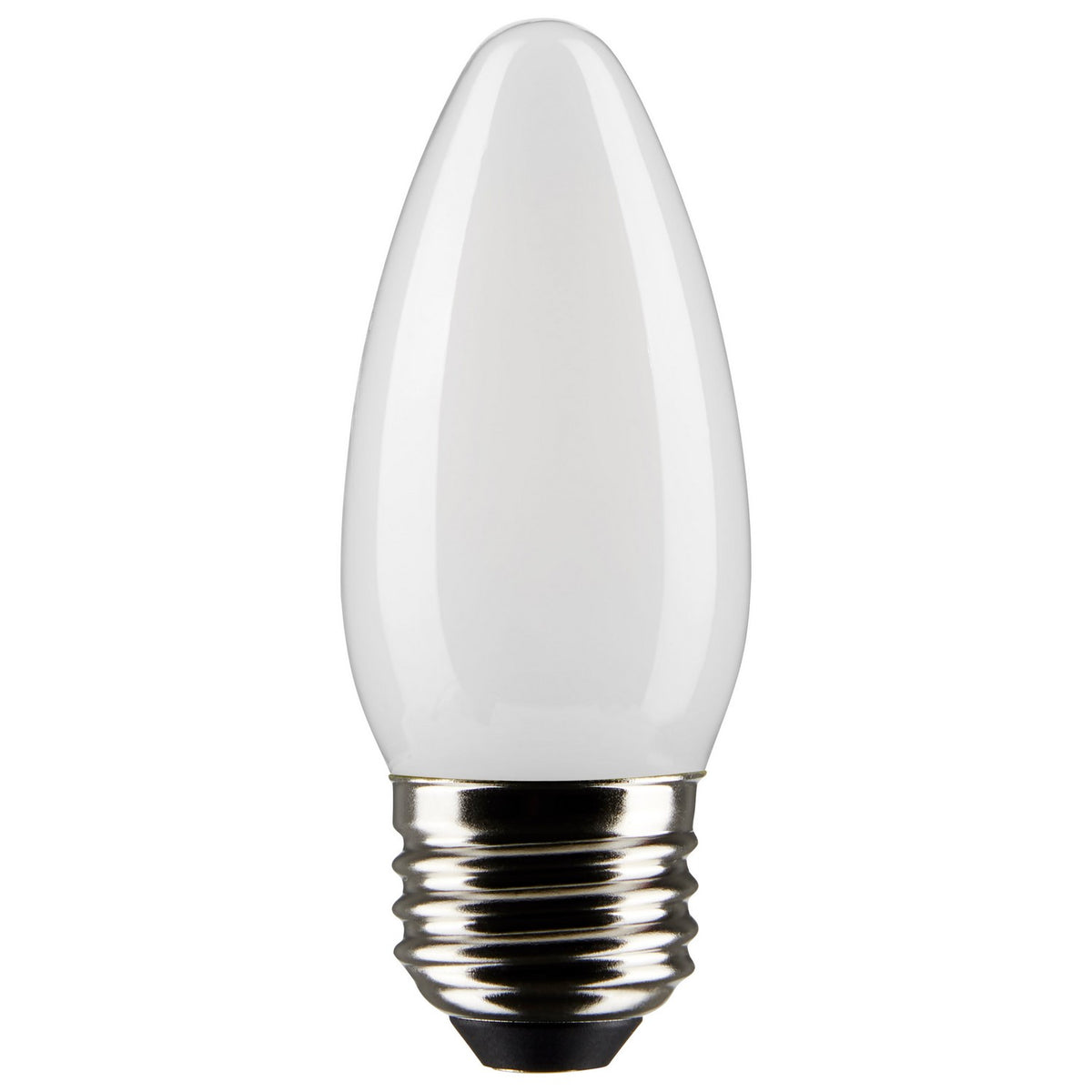 (4-Pack) Satco S21838 5.5W LED B11 Torpedo Bulb, E26 Base, 2700K, 500 Lumens, Frost