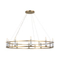 Rosalind Ten Light Chandelier in Brushed Natural Brass