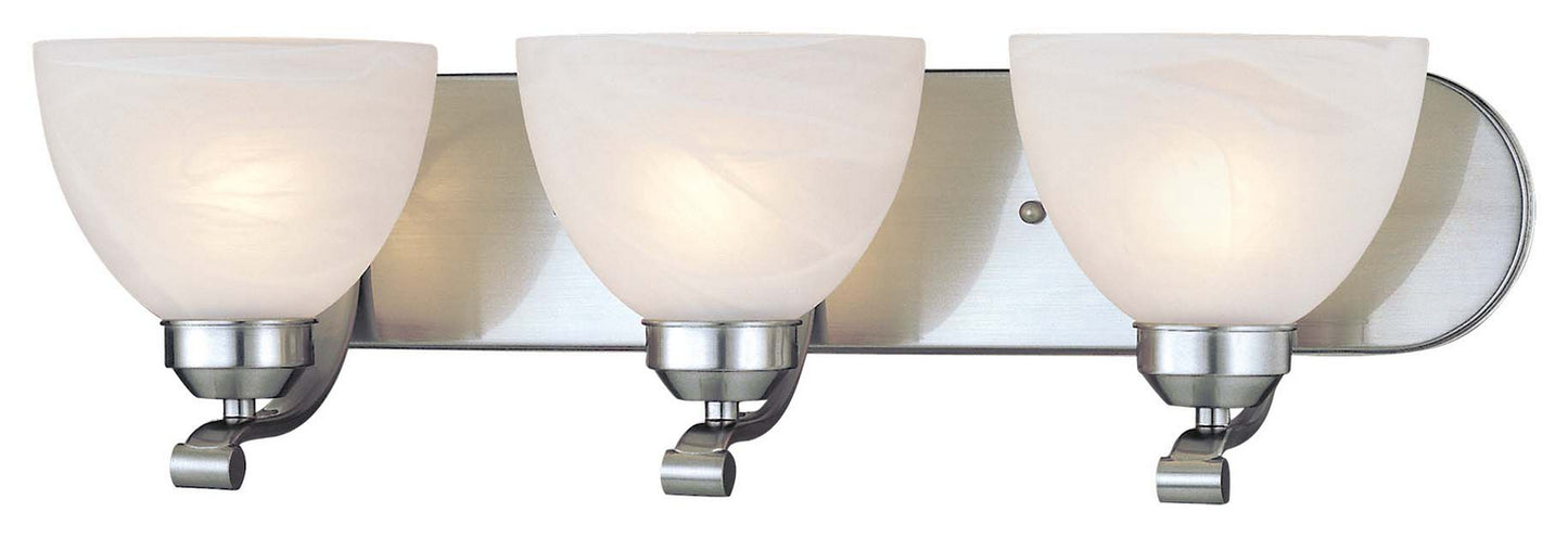 Paradox Three Light Bath in Brushed Nickel