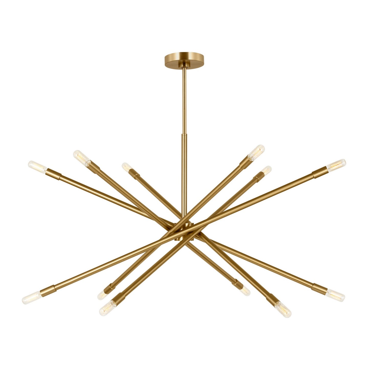 Eastyn 12 Light Chandelier in Burnished Brass