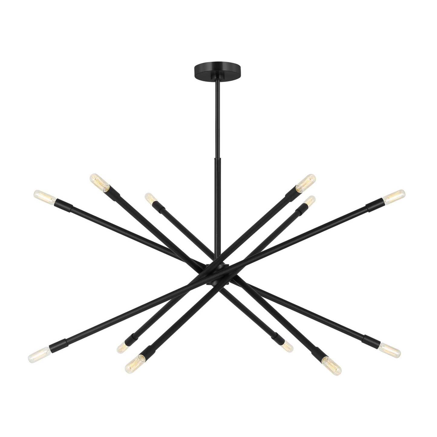Eastyn 12 Light Chandelier in Midnight Black