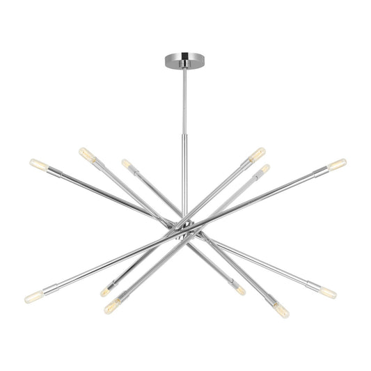 Eastyn 12 Light Chandelier in Polished Nickel