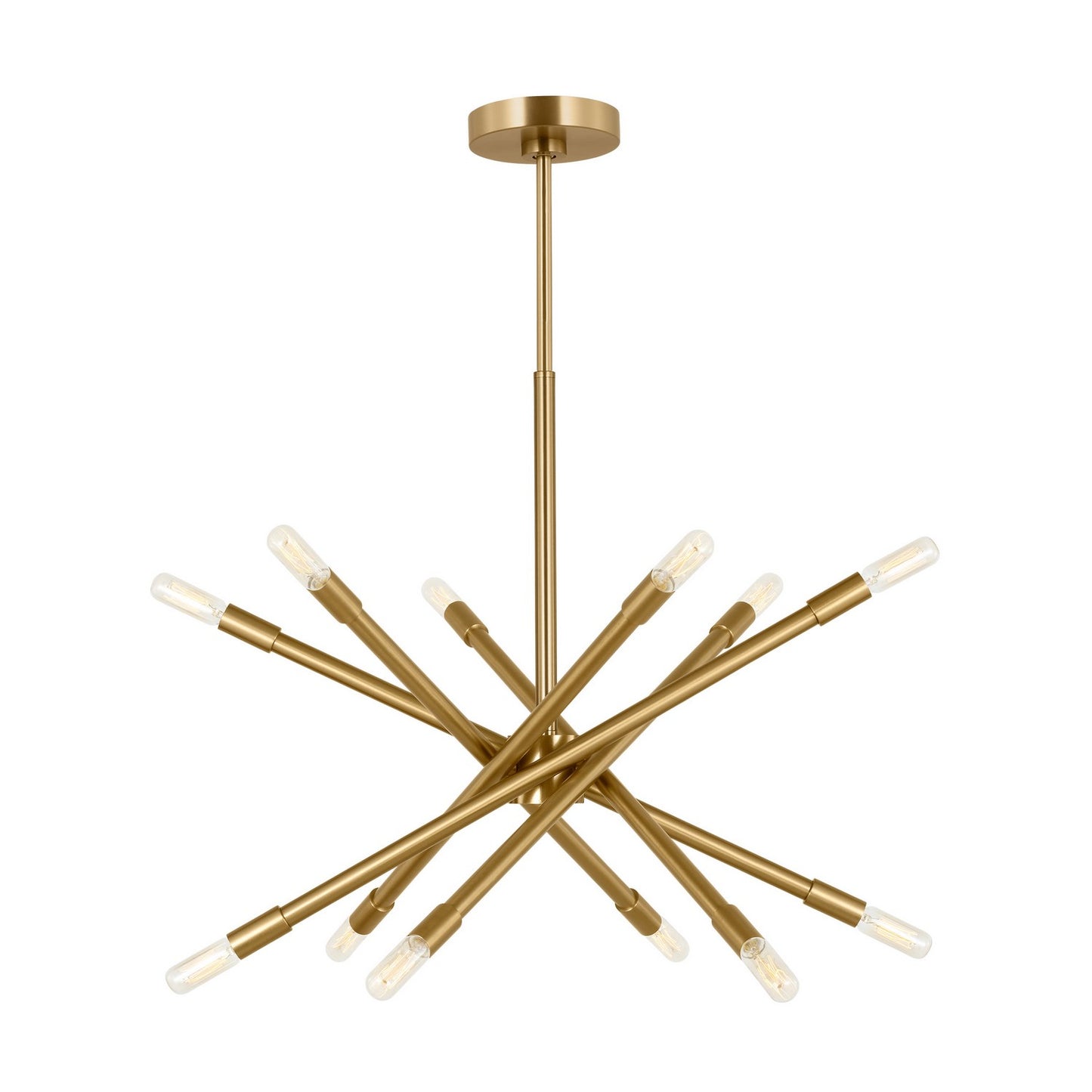Eastyn 12 Light Chandelier in Burnished Brass