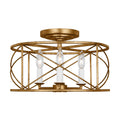 Beatrix Four Light Semi-Flush Mount in Antique Gild