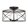 Beatrix Four Light Semi-Flush Mount in Aged Iron