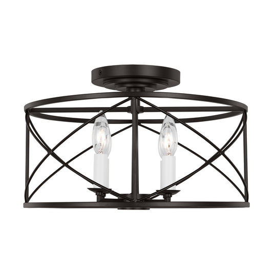 Beatrix Four Light Semi-Flush Mount in Aged Iron