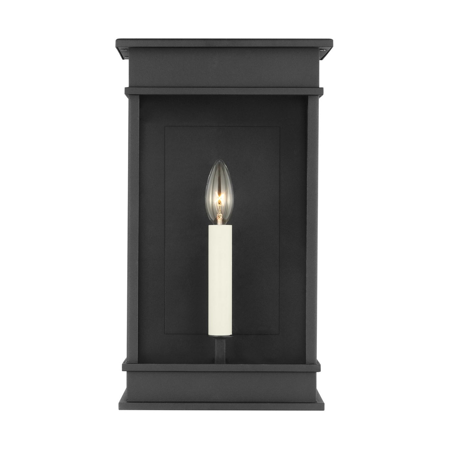 Cupertino One Light Outdoor Wall Sconce in Textured Black