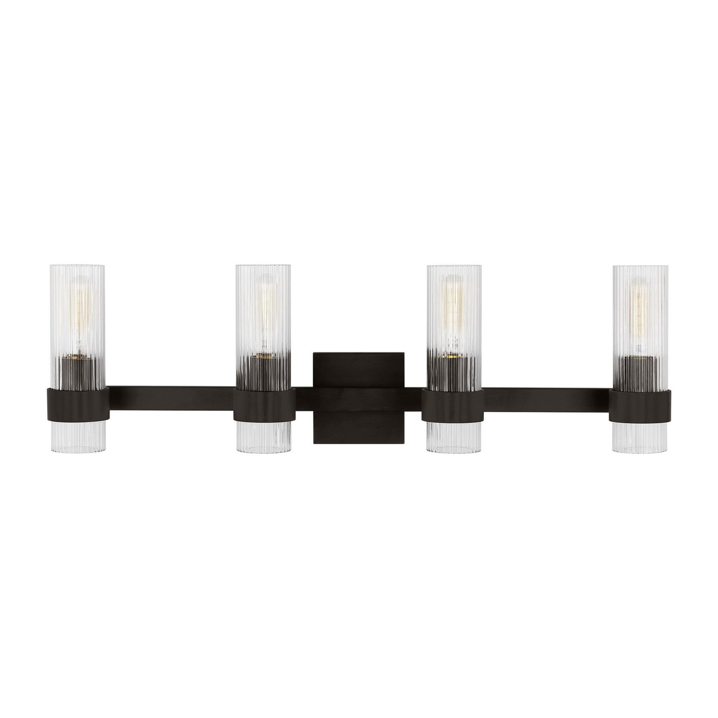 Geneva Four Light Bath Vanity in Aged Iron