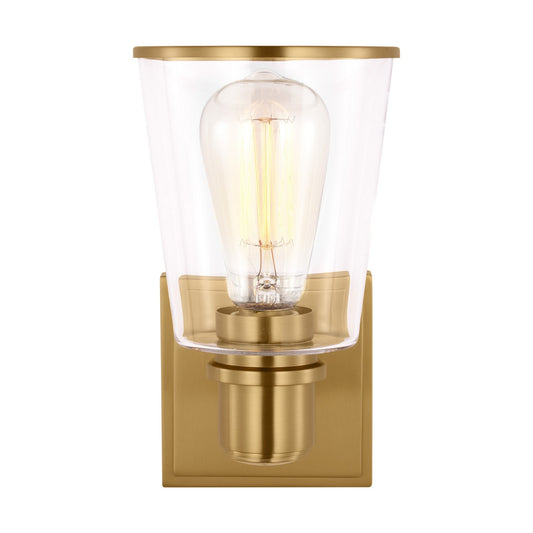 Alessa One Light Bath Vanity in Burnished Brass