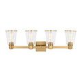 Alessa Four Light Bath Vanity in Burnished Brass