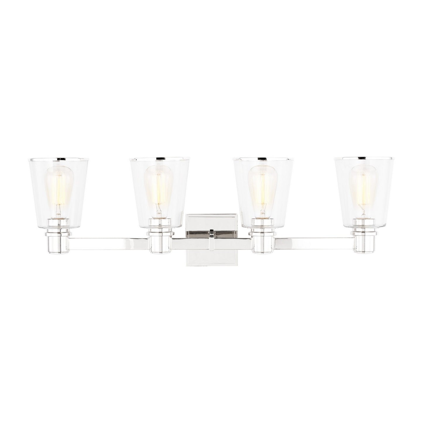 Alessa Four Light Bath Vanity in Polished Nickel