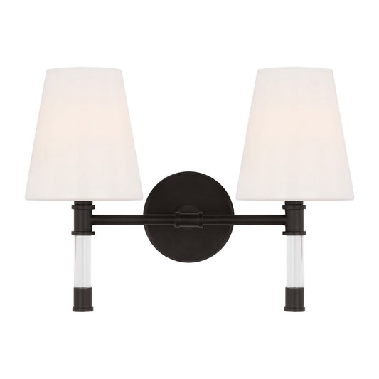 Hanover Two Light Bath Vanity in Aged Iron