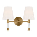 Hanover Two Light Bath Vanity in Burnished Brass