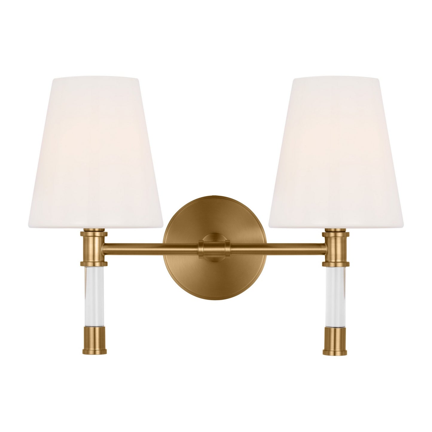 Hanover Two Light Bath Vanity in Burnished Brass