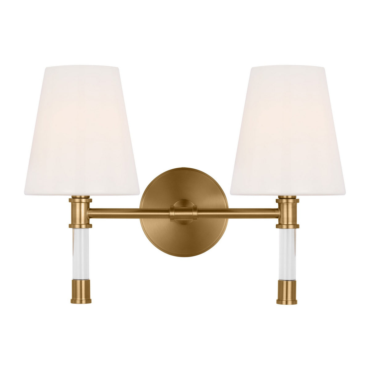 Hanover Two Light Bath Vanity in Burnished Brass