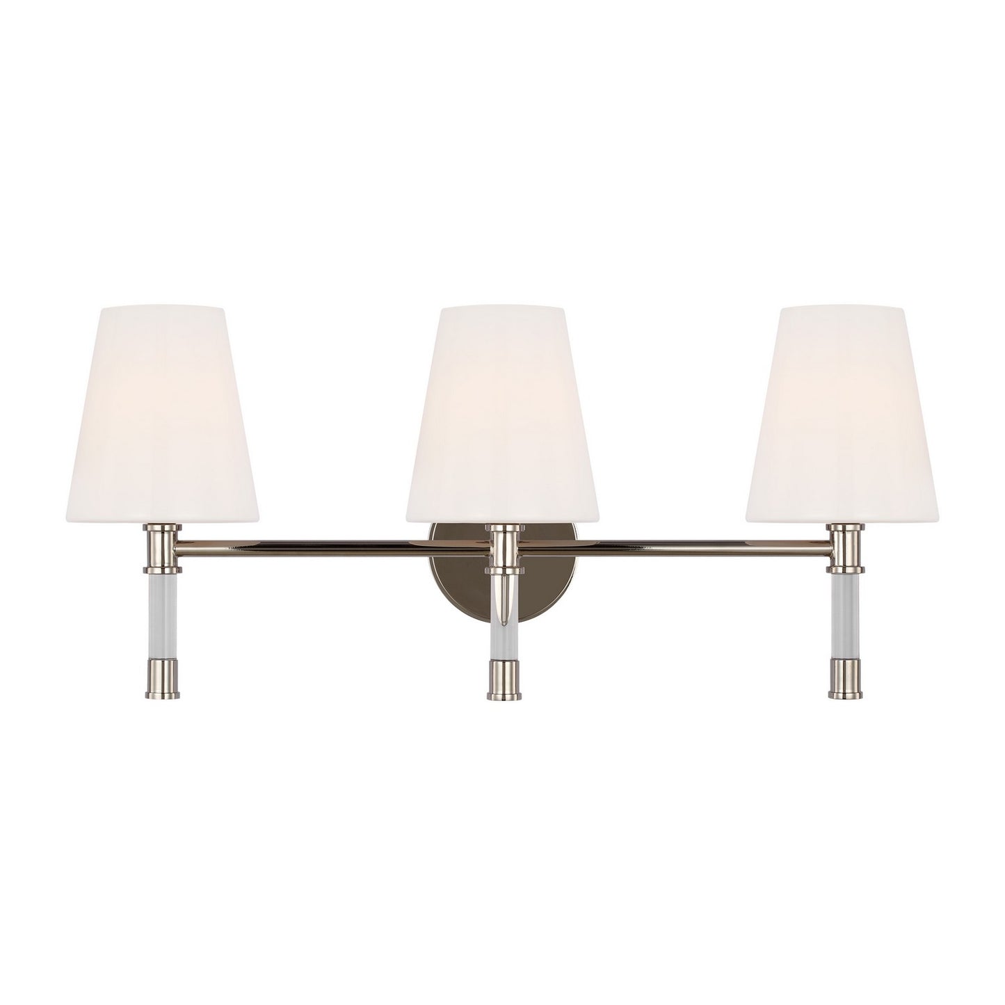 Hanover Three Light Bath Vanity in Polished Nickel