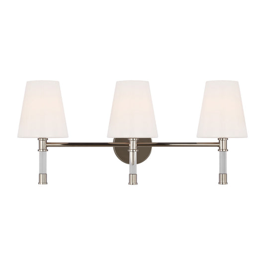 Hanover Three Light Bath Vanity in Polished Nickel