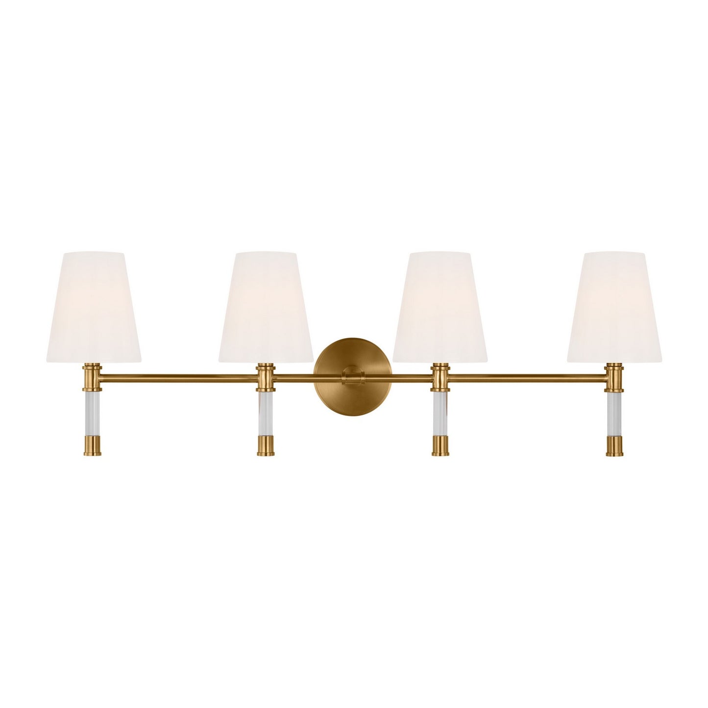 Hanover Four Light Bath Vanity in Burnished Brass