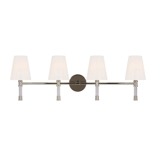 Hanover Four Light Bath Vanity in Polished Nickel