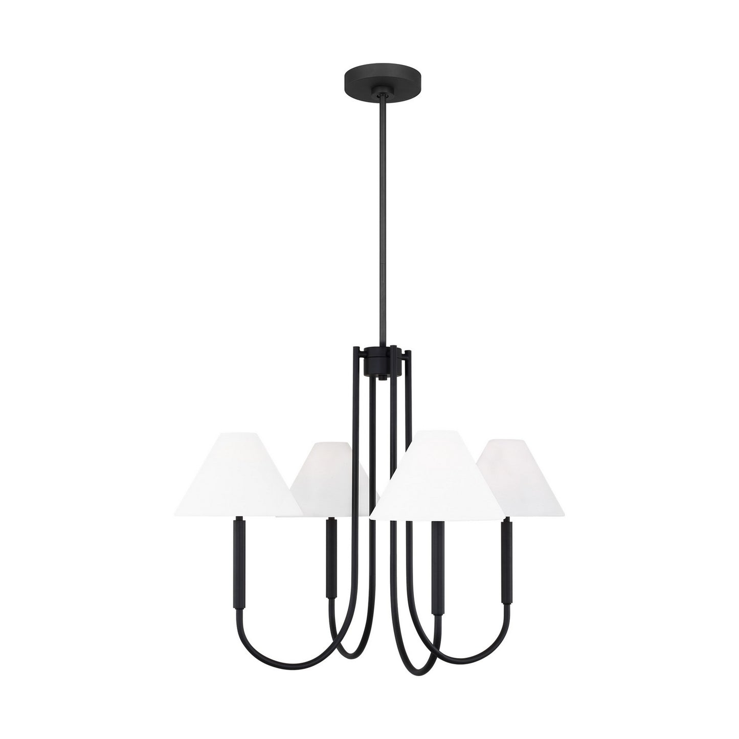 Porteau Five Light Chandelier in Midnight Black