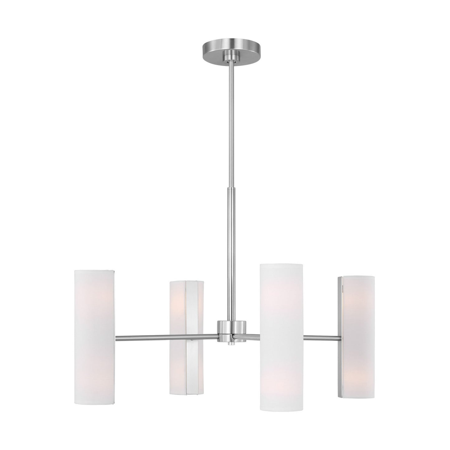 Capalino Eight Light Chandelier in Brushed Steel