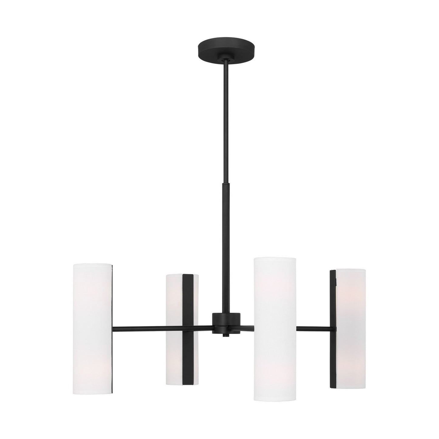 Capalino Eight Light Chandelier in Midnight Black