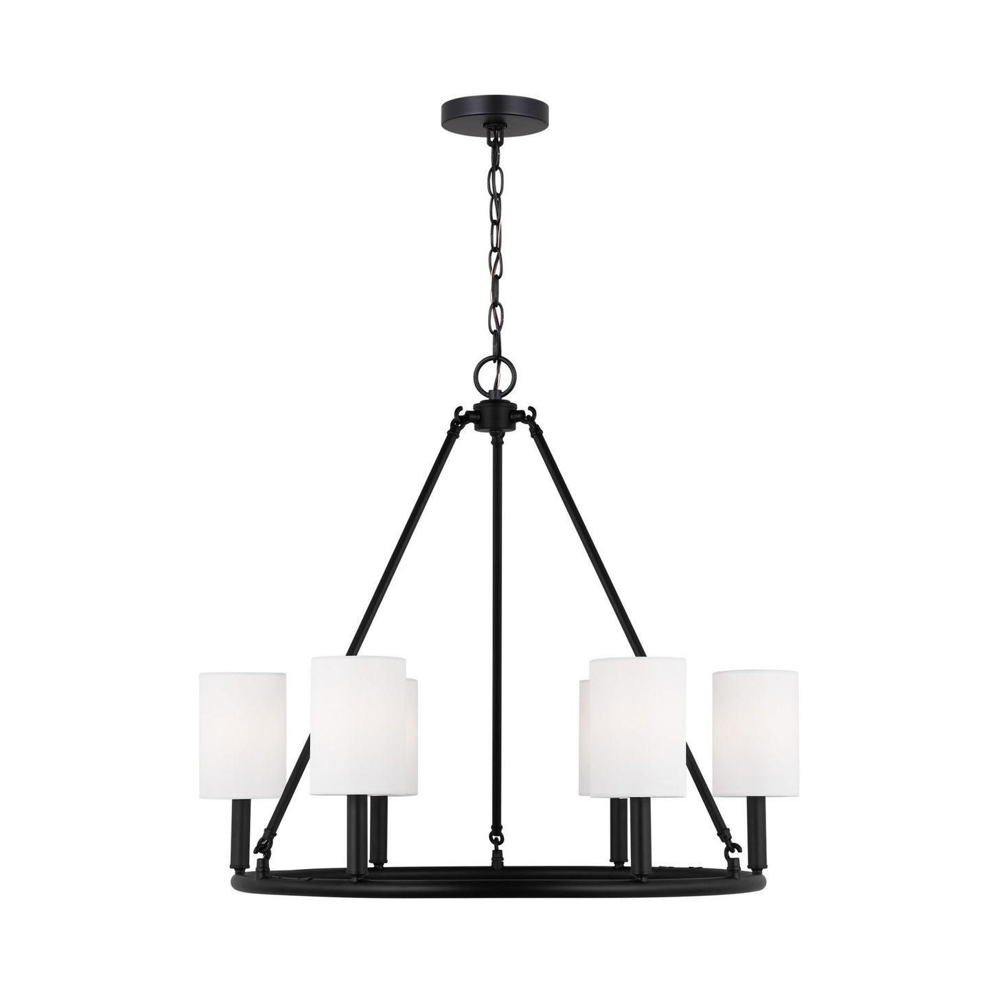 Egmont Six Light Chandelier in Midnight Black