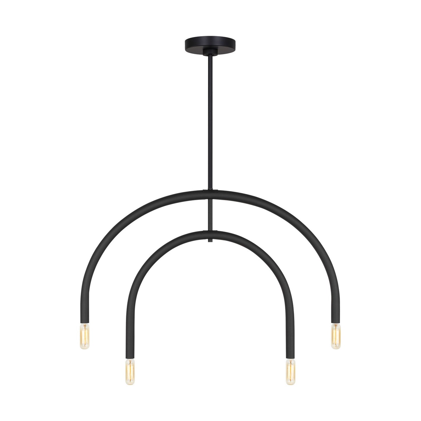 Hadden Four Light Chandelier in Midnight Black