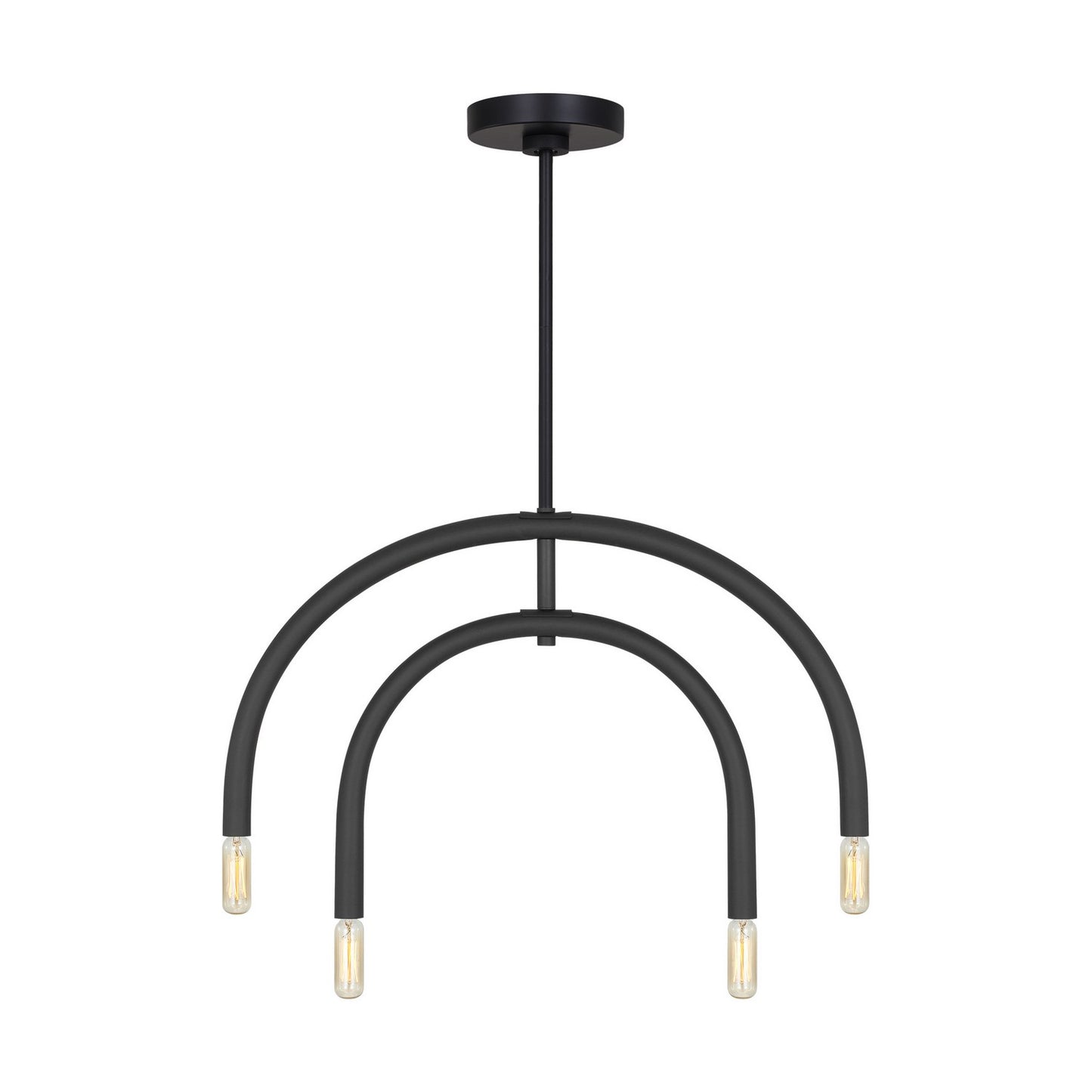 Hadden Four Light Chandelier in Midnight Black