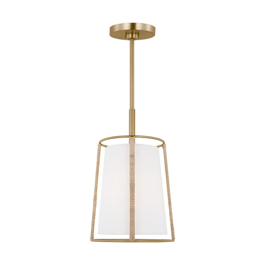 Cortes One Light Pendant in Satin Brass