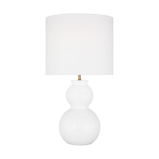 Buckley One Light Table Lamp in Gloss White