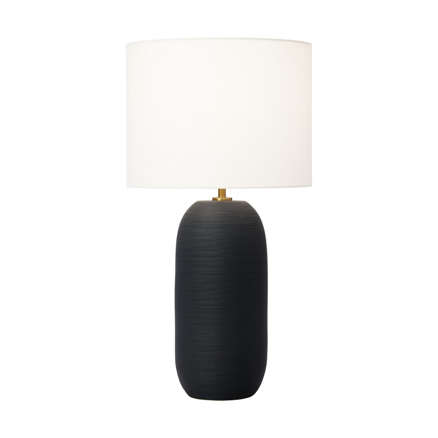 Fanny One Light Table Lamp in Rough Black Ceramic