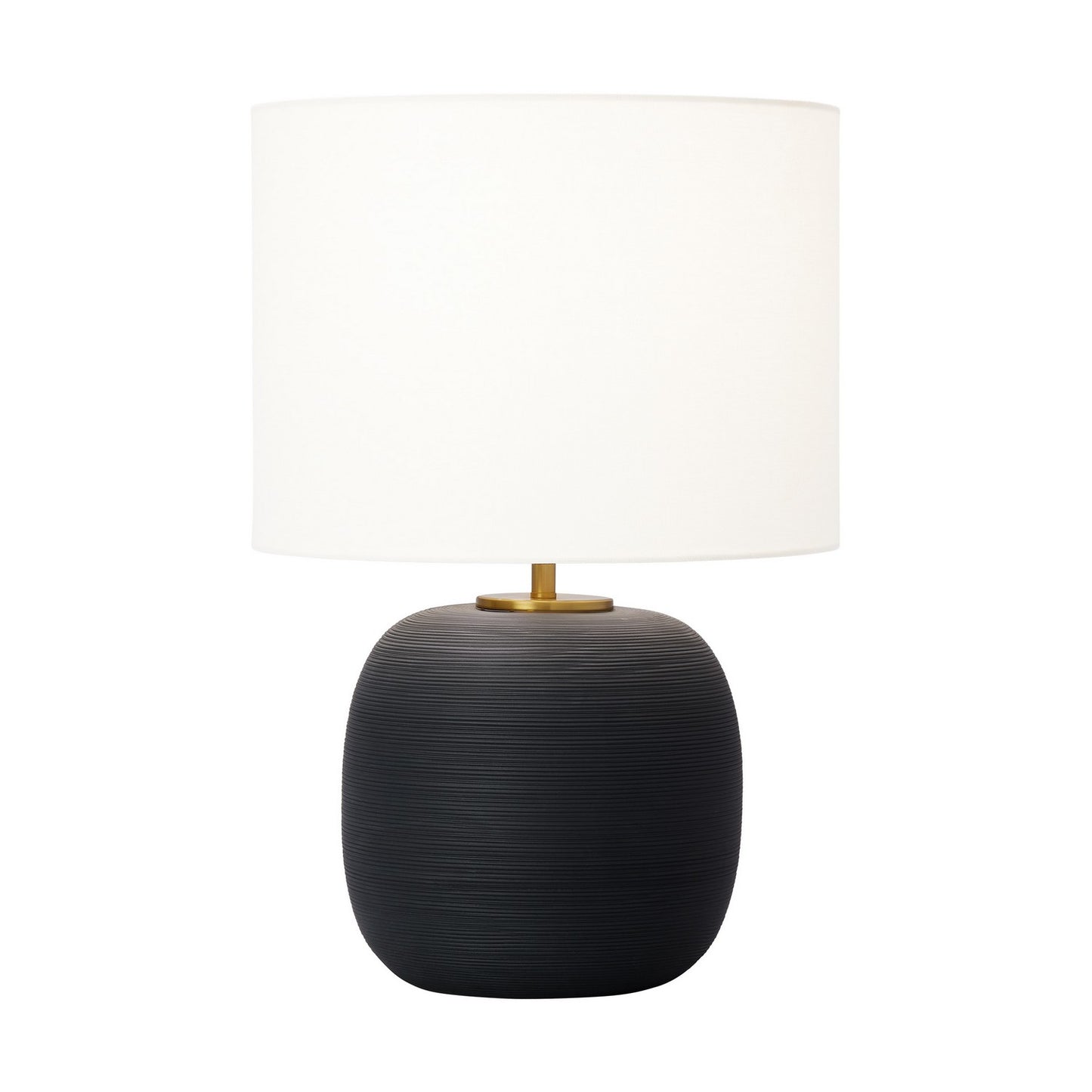 Fanny One Light Table Lamp in Rough Black Ceramic