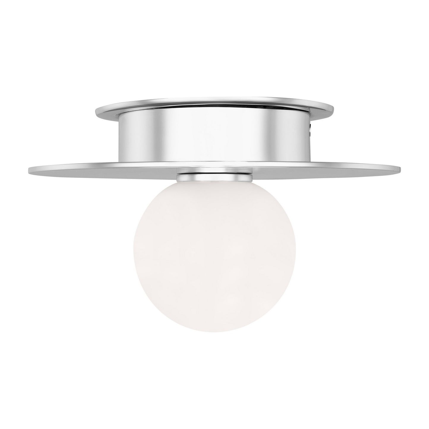 Nodes One Light Flush Mount in Polished Nickel