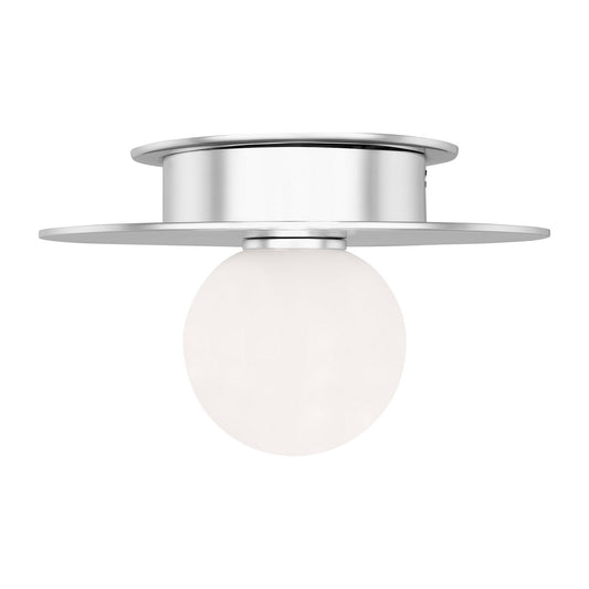 Nodes One Light Flush Mount in Polished Nickel