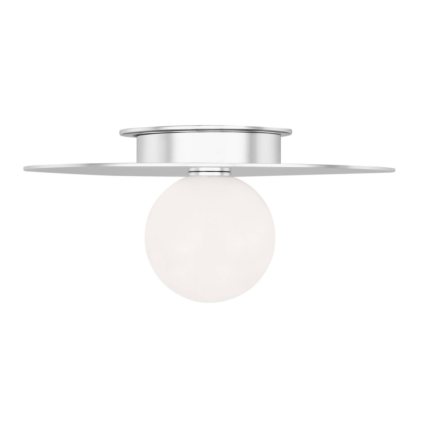 Nodes One Light Flush Mount in Polished Nickel