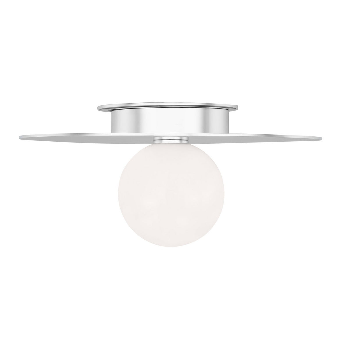 Nodes One Light Flush Mount in Polished Nickel