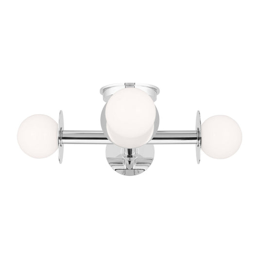 Nodes Four Light Semi-Flush Mount in Polished Nickel