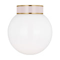 Monroe One Light Flush Mount in Burnished Brass