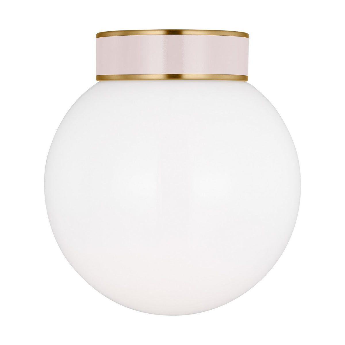 Monroe One Light Flush Mount in Burnished Brass
